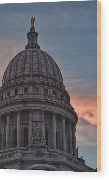 Clouds Wood Print featuring the photograph Clouds Over Democracy by Sebastian Musial