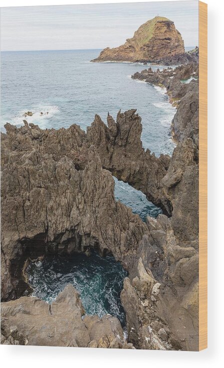 Cliff Wood Print featuring the photograph Coast Of Porto Monizz by Dr Juerg Alean