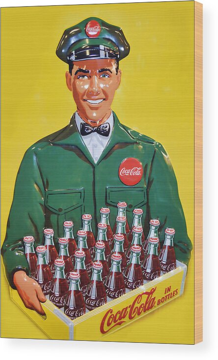 Coca Cola Wood Print featuring the digital art Coca Cola Vintage by Douglas MooreZart