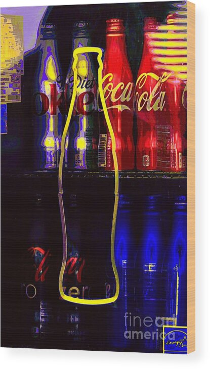 Abstract Wood Print featuring the photograph Coke by Lauren Leigh Hunter Fine Art Photography