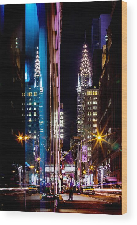 New Wood Print featuring the photograph Color of Manhattan by Az Jackson