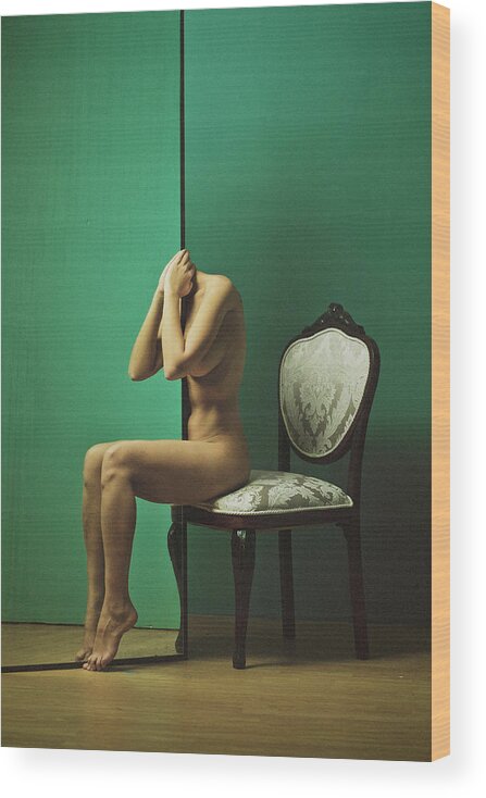 Fine Art Nude Wood Print featuring the photograph Colors And Nudes by Kalynsky