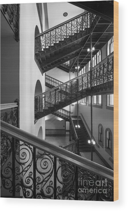 America Wood Print featuring the photograph Courthouse Staircases by Inge Johnsson