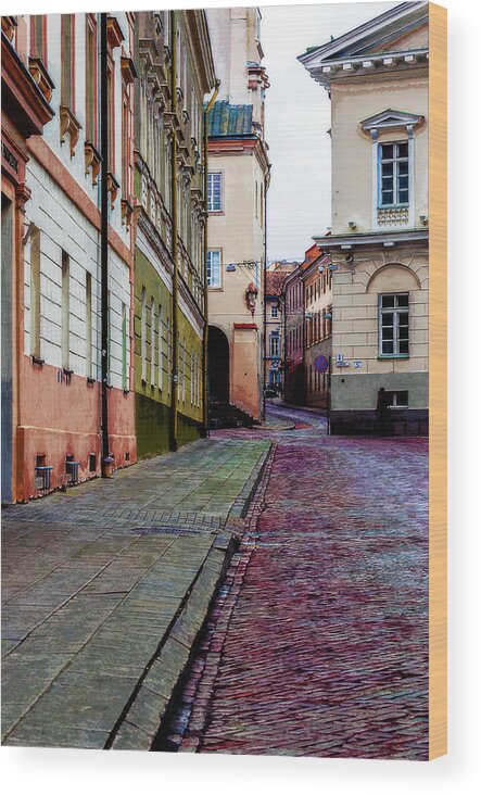 Cozy Street Wood Print featuring the photograph Cozy Old Town by Yevgeni Kacnelson