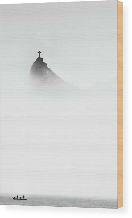 Brazil Wood Print featuring the photograph Cristo In The Mist by Trevor Cole