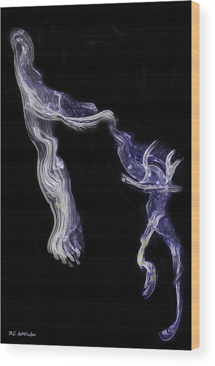 Dance Wood Print featuring the digital art Dancin' Fools by RC DeWinter