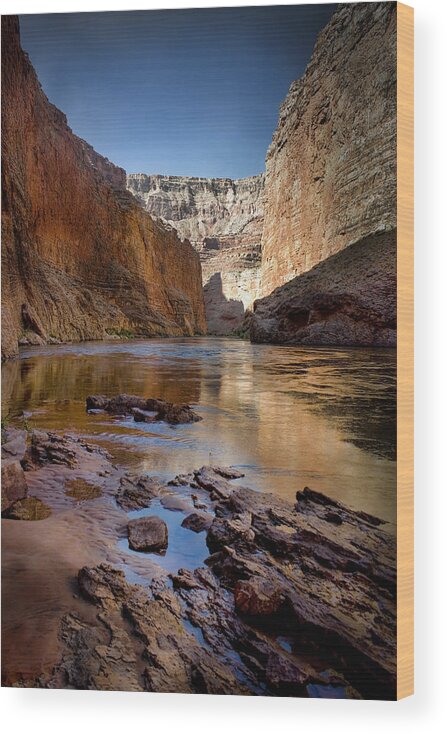 Grand Canyon Wood Print featuring the photograph Deep inside the Grand Canyon by Ellen Heaverlo