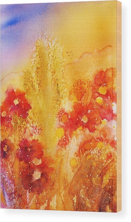 Watercolor Wood Print featuring the painting Desert Treasures by Heidi Searle