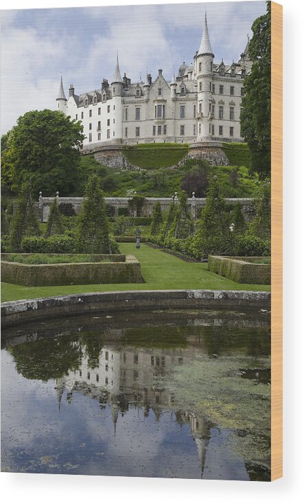 Castle Wood Print featuring the photograph Dunrobin Castle Reflections Sutherland Scotland by Sally Ross