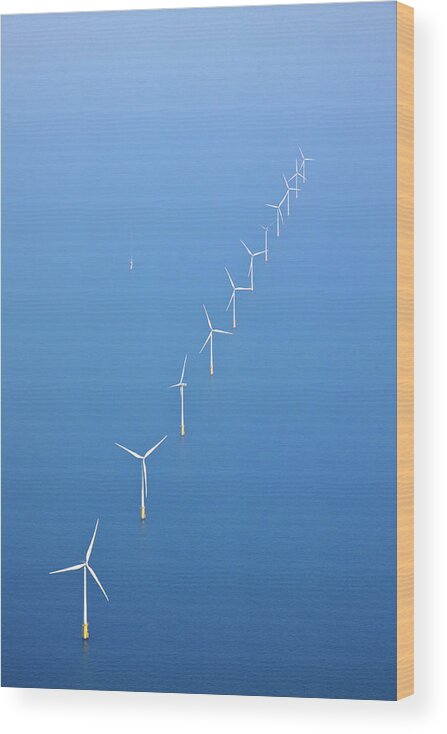 Tranquility Wood Print featuring the photograph Dutch Wind Turbines by Bruce B. Clarke