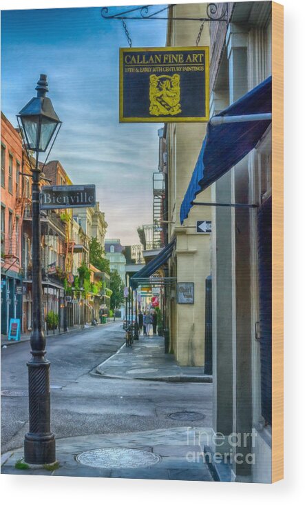 2014 Wood Print featuring the photograph Early Morning in French Quarter NOLA by Kathleen K Parker