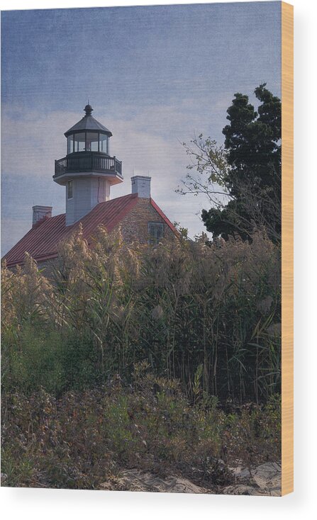 Joan Carroll Wood Print featuring the photograph East Point Lighthouse by Joan Carroll