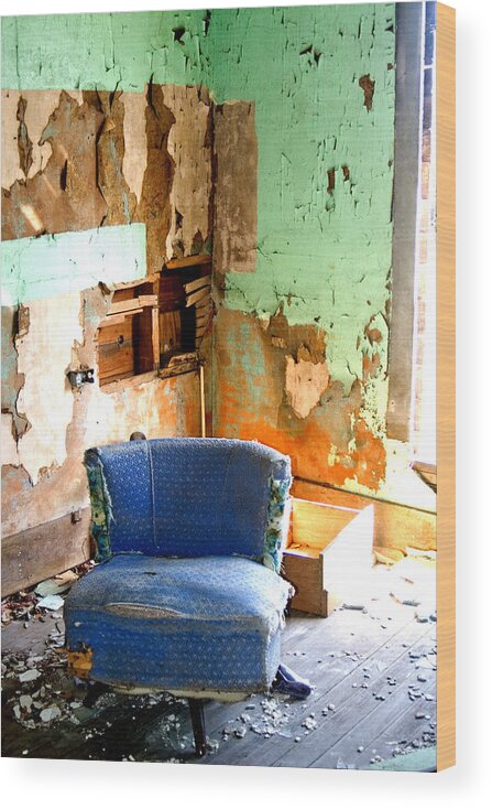 Chair Wood Print featuring the photograph Easy Chair by Melissa Newcomb