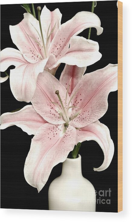 Photo Wood Print featuring the photograph Elegant Lilies by Marsha Heiken
