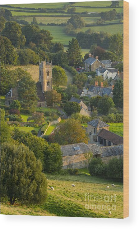 Country Village Wood Print featuring the photograph English Country Village by Brian Jannsen