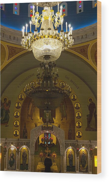 1948 Wood Print featuring the photograph Evening Mass at St Sophia by Ed Gleichman