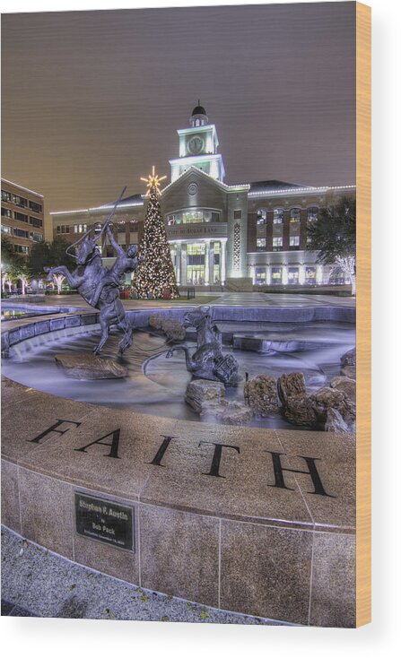 Sugar Land Wood Print featuring the photograph Faith by Tim Stanley