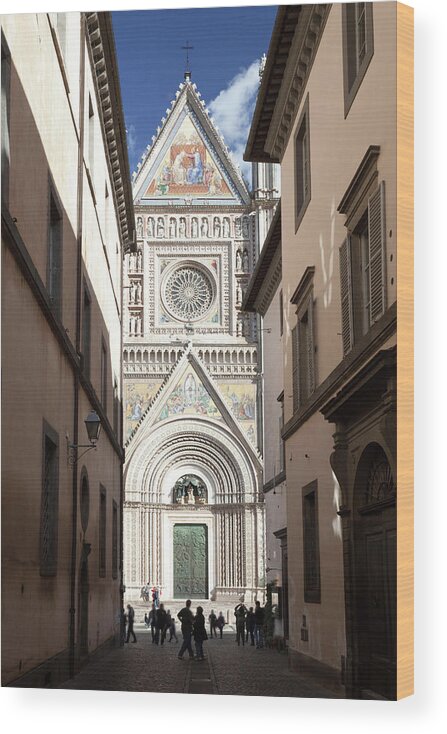 Arch Wood Print featuring the photograph Famous Duomo Di Orvieto In Umbria Italy by Matteo Colombo
