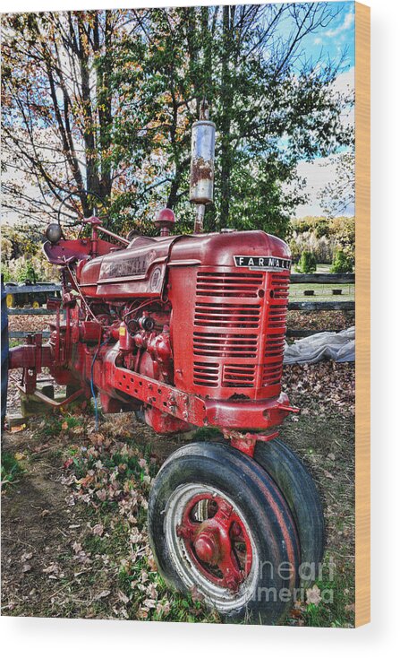 Paul Ward Wood Print featuring the photograph Farmers Tractor by Paul Ward