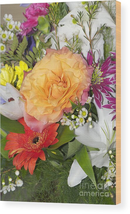 Flower Wood Print featuring the photograph Floral Bouquet 3 by Sharon Talson