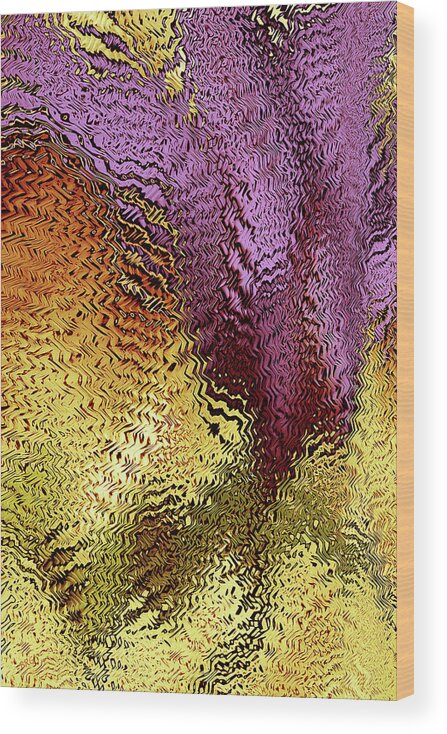 Floral Abstract Wood Print featuring the digital art Floral Fantasy No 2 by Ben and Raisa Gertsberg