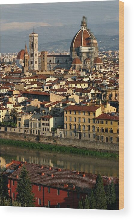 Italy Wood Print featuring the photograph Florence Morning by Henry Kowalski