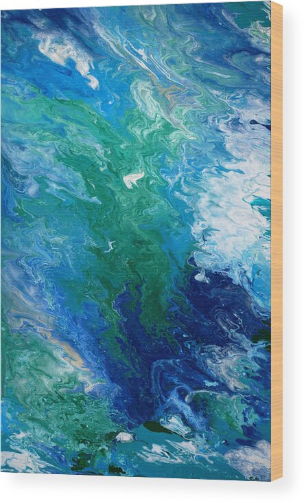 Ocean Wood Print featuring the painting Free Spirit 6 by Sonali Kukreja