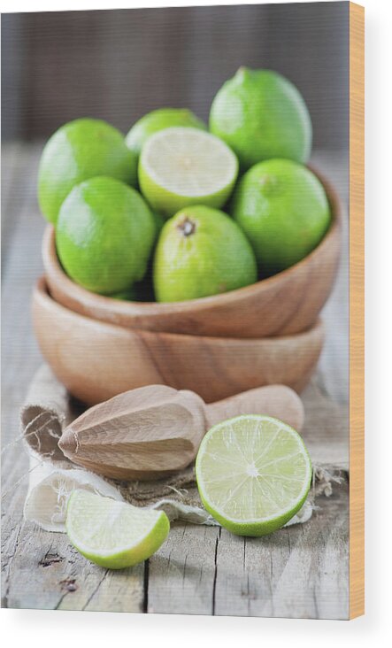 Outdoors Wood Print featuring the photograph Fresh Lime by Oxana Denezhkina