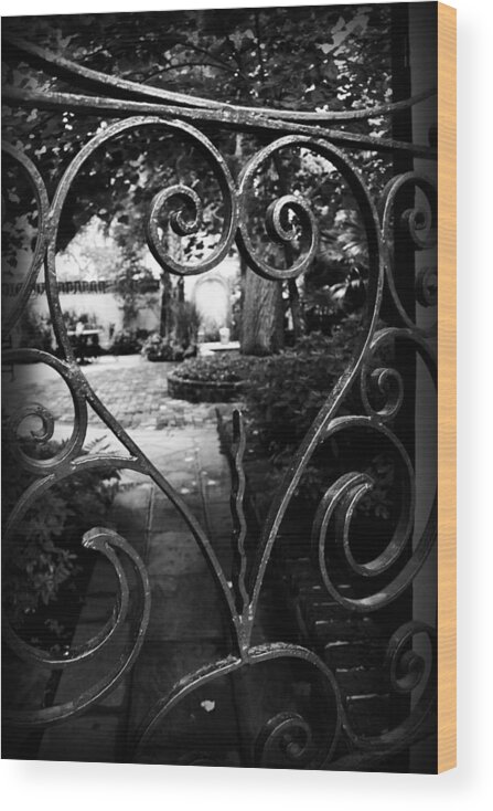 Kelly Hazel Wood Print featuring the photograph Gated Heart by Kelly Hazel