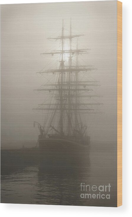 Ghost Wood Print featuring the photograph Ghost Ship by Inge Riis McDonald
