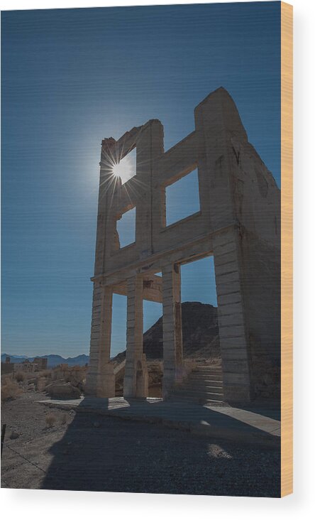 Ghost Town Wood Print featuring the photograph Ghost Town - Rhyolite by George Buxbaum