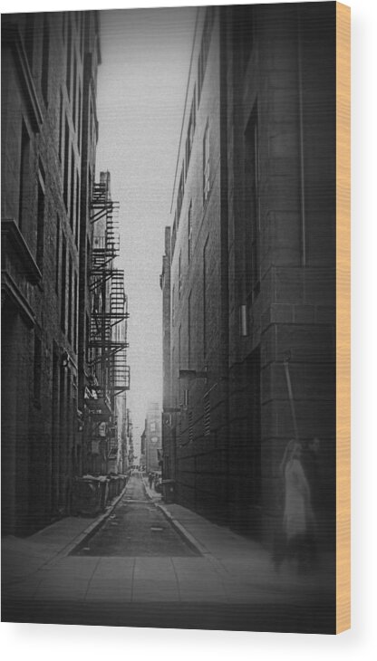 Boston Wood Print featuring the photograph Ghostly Walkers by Bruce Carpenter
