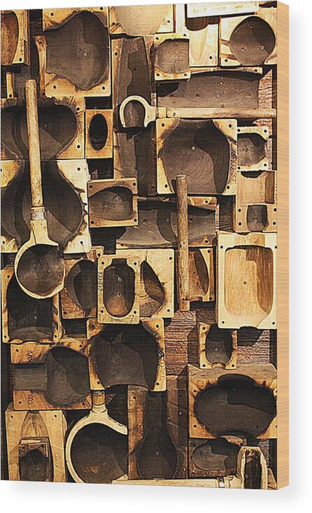 Glassblowing Wood Print featuring the photograph Glass Blowing Tools by Pat Moore