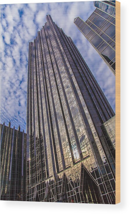 Ppg Plaza Pittsburgh Wood Print featuring the photograph Glass Castle by April Reppucci