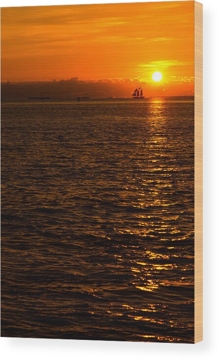 Sunset Wood Print featuring the photograph Glimmer by Chad Dutson