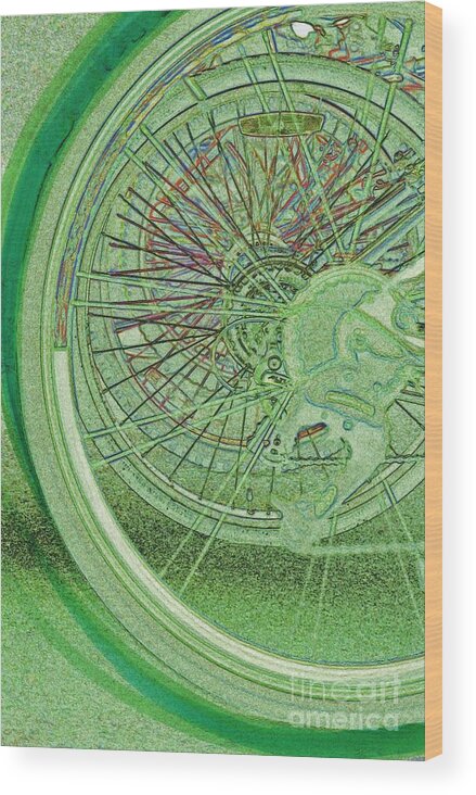 First Star Art Wood Print featuring the digital art Go Green 1 by jrr by First Star Art