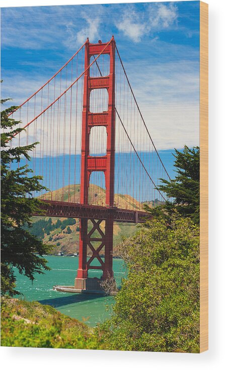 Architecture Wood Print featuring the photograph Golden Gate Bridge by Raul Rodriguez