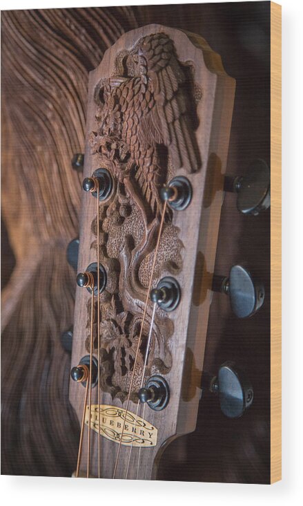 Travel Wood Print featuring the photograph Guitar Carving - Bali by Matthew Onheiber