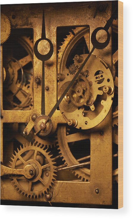 Clock Wood Print featuring the photograph Hands of Time by Jon Emery