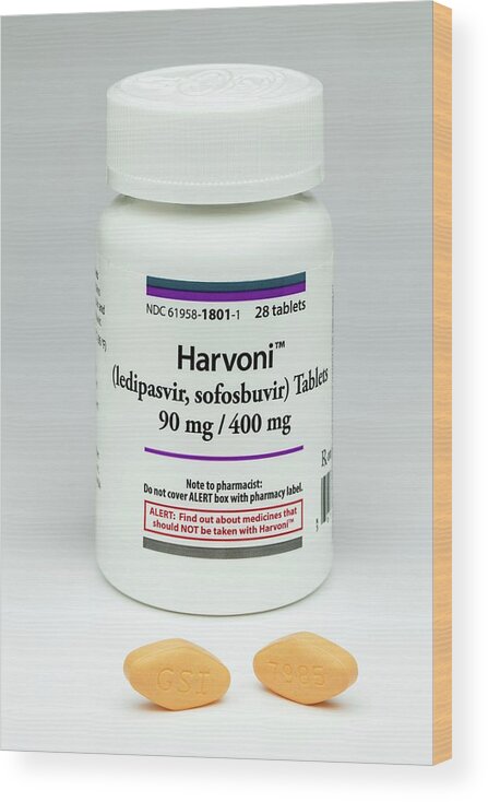 Harvoni Wood Print featuring the photograph Harvoni Hepatitis C Drug by George Post