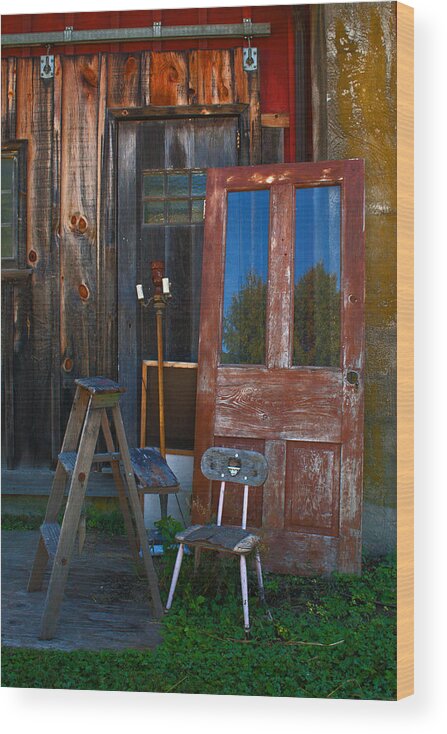 Antiques Wood Print featuring the photograph Have a seat by Michael Porchik
