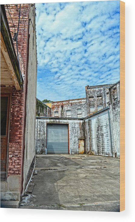 Hdr Wood Print featuring the photograph HDR Alley by Maggy Marsh