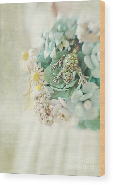 Bouquet Wood Print featuring the photograph Heirloom Bridal Bouquet by Susan Gary