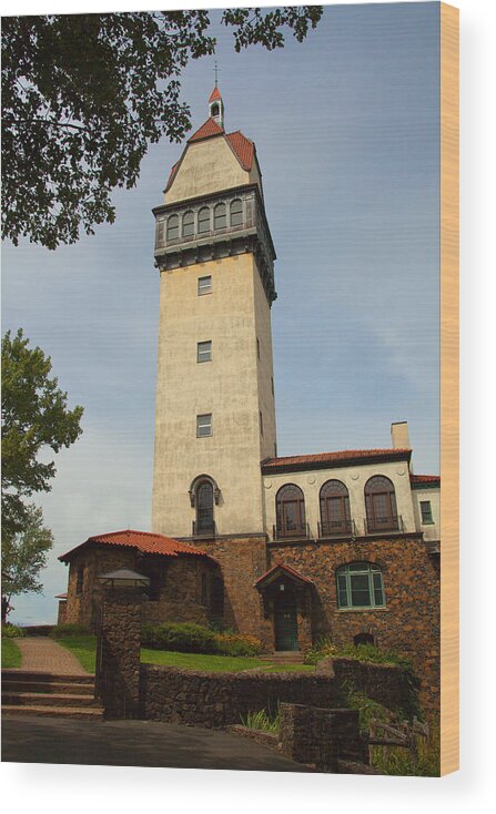 Tower Wood Print featuring the photograph Heublein Tower by Karol Livote