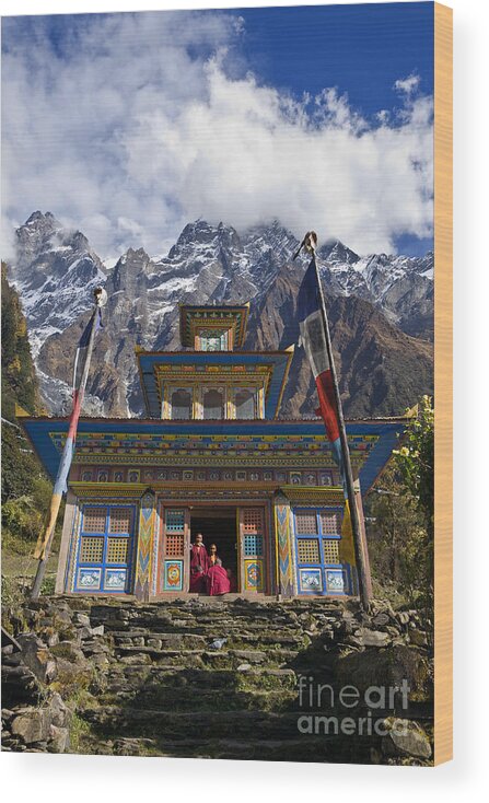 Nepal_d1062 Wood Print featuring the photograph Hidden Monastery - Tibet by Craig Lovell
