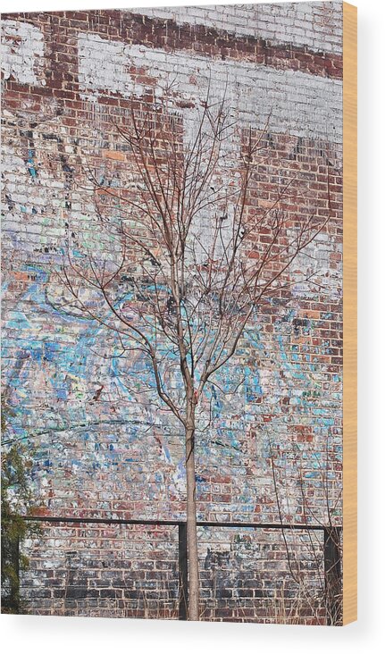 The High Line Wood Print featuring the photograph High Line Palimpsest by Rona Black