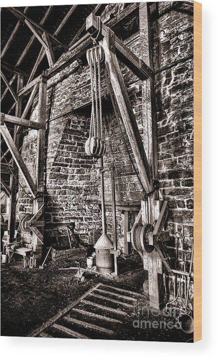 Hopewell Wood Print featuring the photograph Hopewell Furnace by Olivier Le Queinec