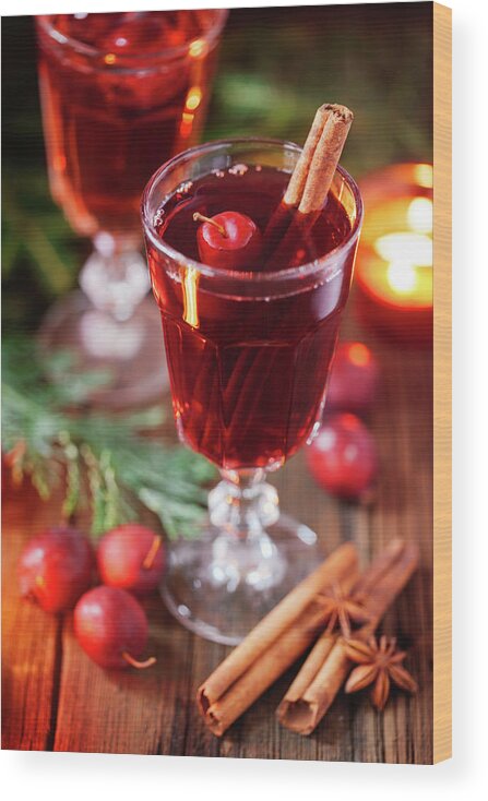 Needle Wood Print featuring the photograph Hot Mulled Wine With Crab Apples by 5ugarless
