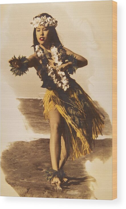 Ancient Wood Print featuring the photograph Hula On The Beach by Himani - Printscapes