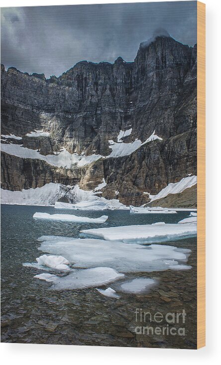 Icebergs Wood Print featuring the photograph Iceberg Lake by Jim McCain
